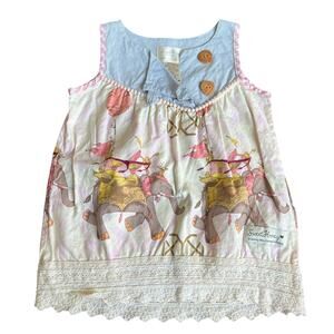 Sweethoney 2t HTF OG Elephant Run Circus Classic Tunic Top Whimsical Coquette